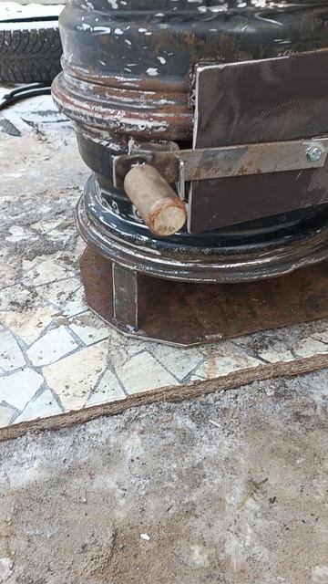 печка для Казана из дисков