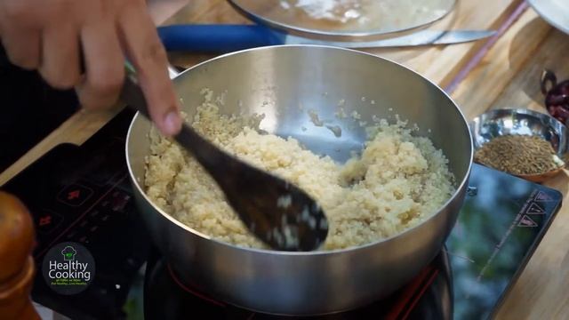 Cooking Vegetarian Quinoa salad with red  beans -  chef jayawardhana - සුව විදිමින් රස විදින්න