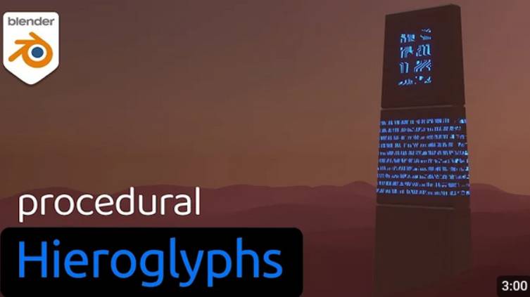 Создавайте  ИЕРОГЛИФЫ в стиле инопланетян в Blender (процедурный материал)