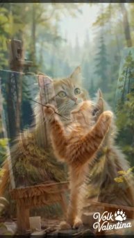 Кот художник