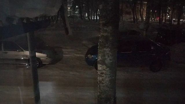 В Ухте прохладно снежным вечером My favorite yard