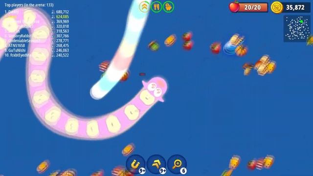 WormsZone.io Best Pro Slither Snake Top 01 Epic Worms Zoneio Best Gameplay #712