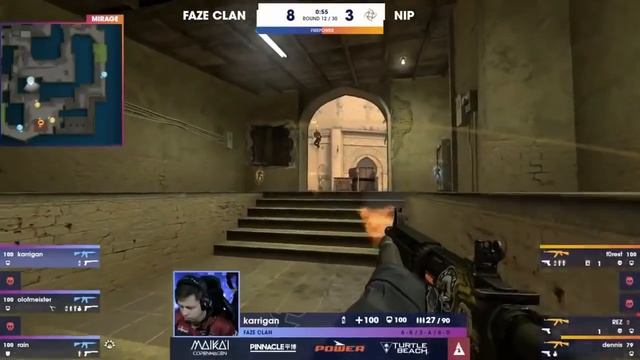 Guardian ACE Clutch! Olofmeister 1 VS 2 Clutch! FaZe Highlights VS NIP