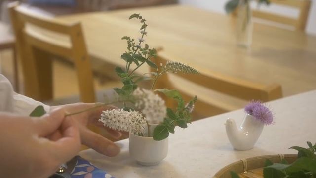 【生け花】ハーブの香りでリフレッシュとリラックス/梅シロップ完成!