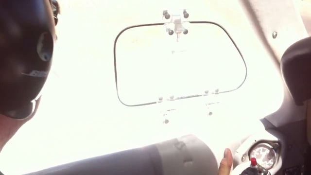 Flying over Tehachapi wind park in a Beech Baron