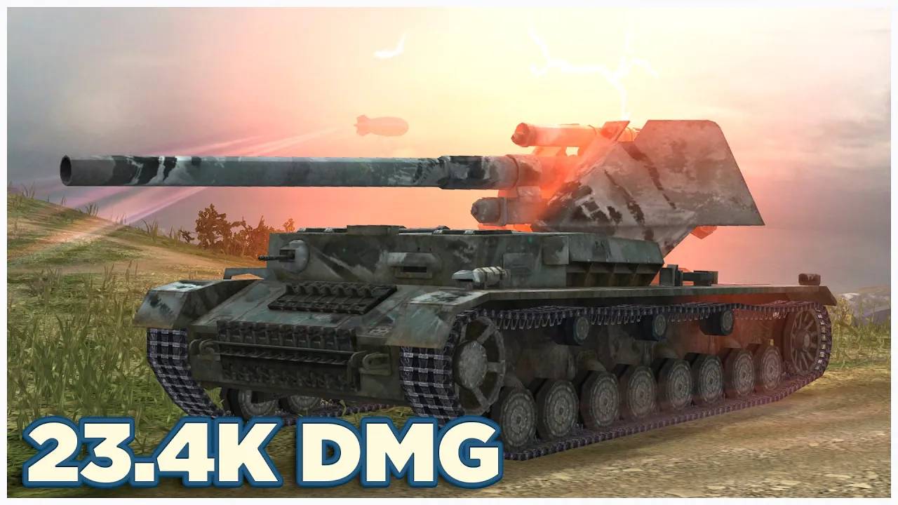 Waffenträger auf Pz. IV  23.4К УРОНА  Режим Возрождение Tanks blitz