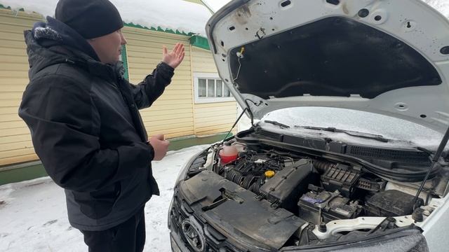 Уровень масла в ДВС Лада Веста 1.8 после нулевого ТО.