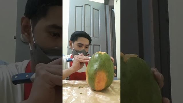 Full Rose Papaya Carving