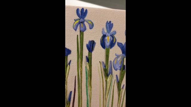 Dutch Iris Prints on Canvas by Eli Halpin | Product Close Up