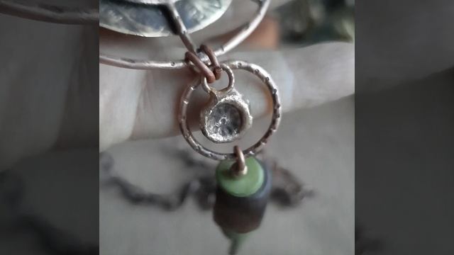 Очень большой этнический кулон из меди и латуни