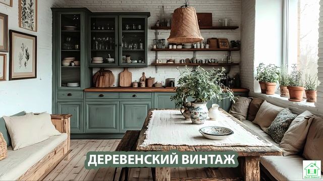 Деревенский интерьер в стиле Винтаж и фото идеи для оформления (1)