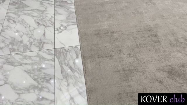 Однотонный коричневый ковер Monochrome Light Silver