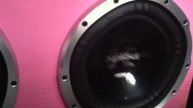 2 12" Sony Xplod subwoofers and an 800 watt Sony Xplod amp