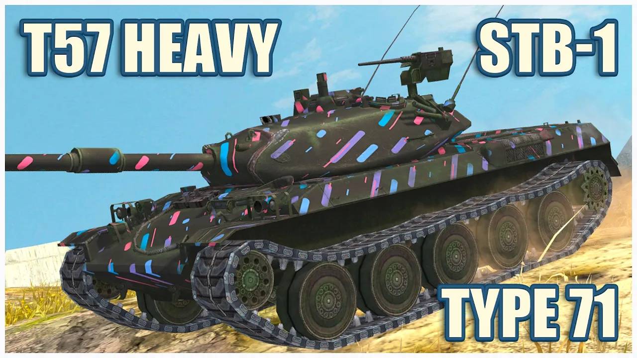 STB-1, T57 Heavy & Type 71  Tanks blitz Gameplay