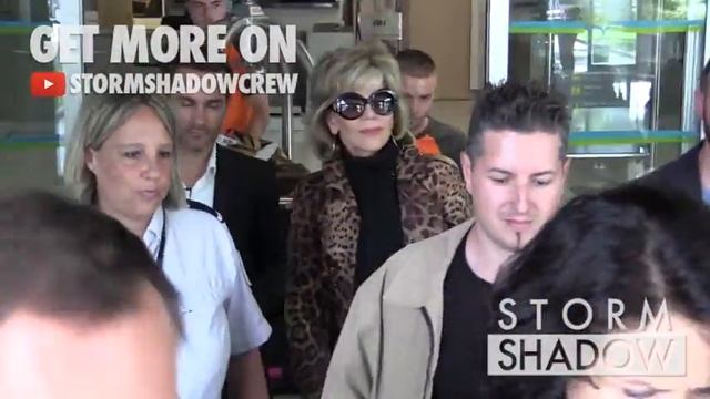 EXCLUSIVE: Jane Fonda arriving at Nice airport for the 2015 Cannes  film festival