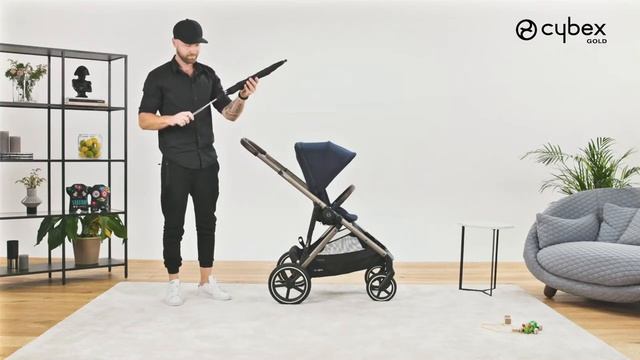 Как прикрепить зонтик к шасси Gazelle S CYBEX