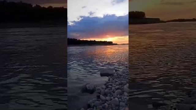 Река Лаба вечером