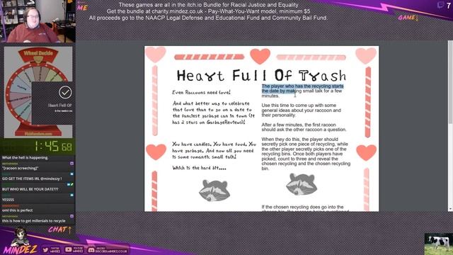 itch.io Bundle for Racial Justice and Equality ROULETTE - 7 - Heart Full of Trash