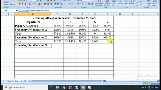 Overhead Costing: Secondary Apportion - Repeated Distribution Method