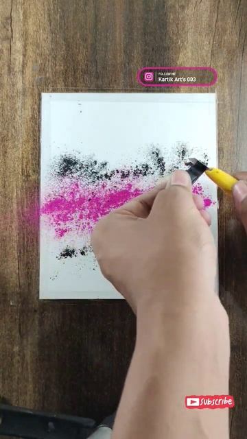 beautiful pink sunset drawing with soft Pastel #shorts