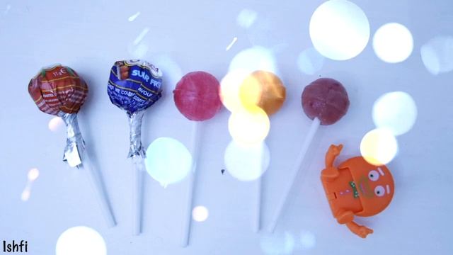 Learn Color with Chupa chips Lollipop and Gumball Machine Candy