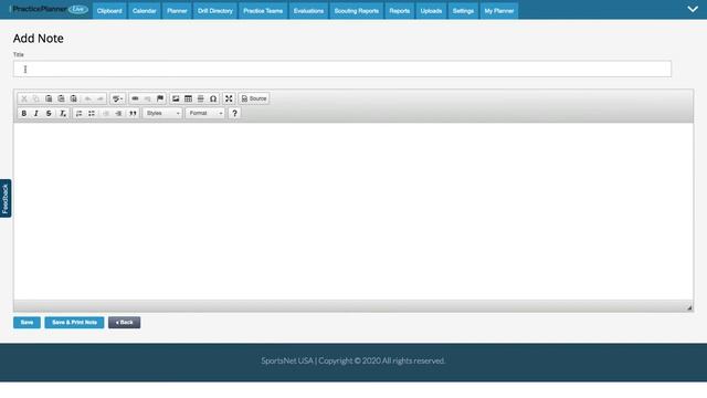 How to use the NotePad List in Practice Planner Live