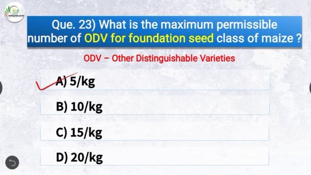 Seed Science & Technology - Mock Test No : 01 || For NSC, IFFCO AGT, NSC, MCAER, ICAR JRF, BHU etc