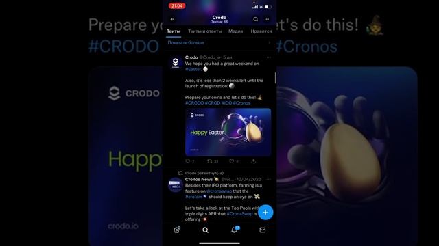 Обзор Твиттера амбассадорской программы Crodo.io