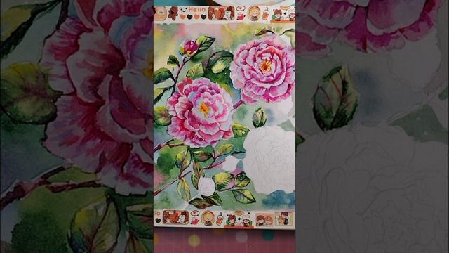 Цветы акварелью.