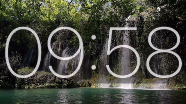 20 Minute Countdown Timer with Relaxing Music and Waterfall