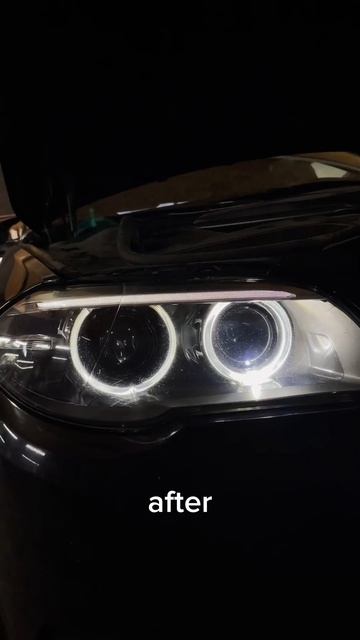 BMW F10: замена глазок ДО/ПОСЛЕ #top #automobile #car #линзы #smartphone #топ #dji #auto