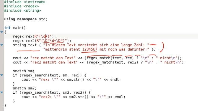 [C++ von { bis }] 103 - Regular expressions