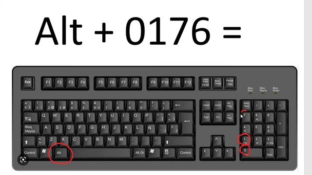 Como escribir el SIMBOLO de GRADOS en mi TECLADO °