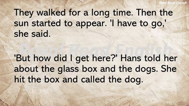Learning English through story - An amazing story - The Glass Box - Interesting Story