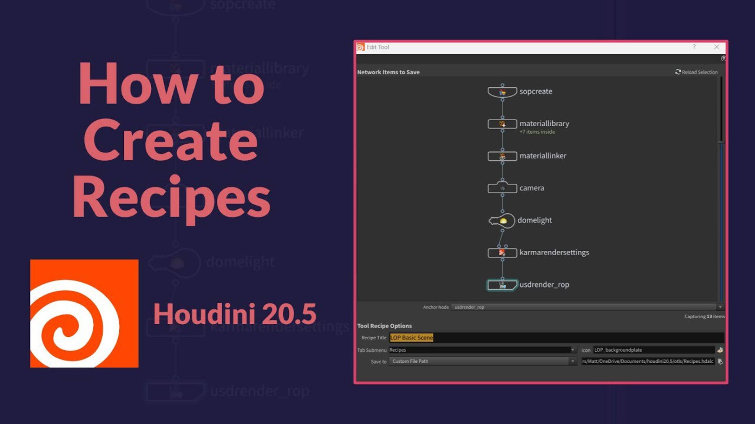 Getting Started with Recipes - Houdini 20.5