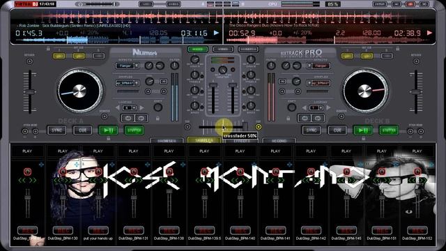 Rob Zombie Sick Bubblegum (Skrillex Remix) Vs. Skrillex - The Disco Rangers Bus DJ VIRTUAL 7