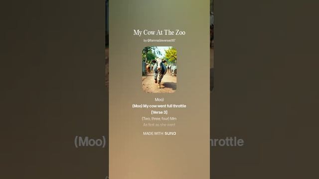 My Cow At The Zoo