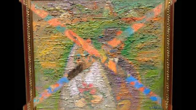 Gyula Bakanyi post-impressionist painter's pictures created with special technique..wmv