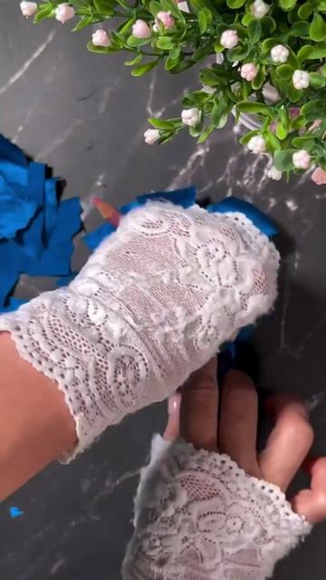 своими руками сердце из кусочка ткани 💙 и остатка коврика для детей 🧩