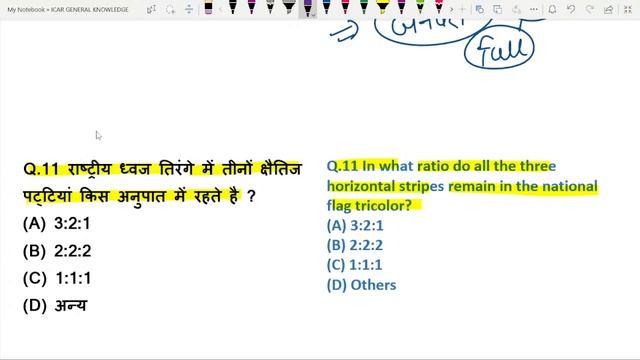 ICAR Technician (T1) General Knowledge | ICAR Gk/ICAR Previous Year Question Paper