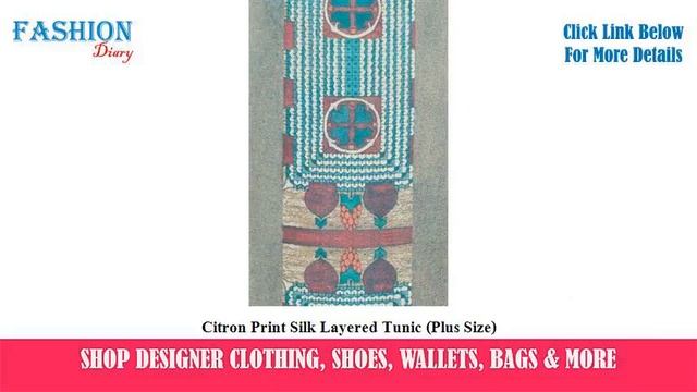 ★★★ Citron Print Silk Layered Tunic (Plus Size) ★★★