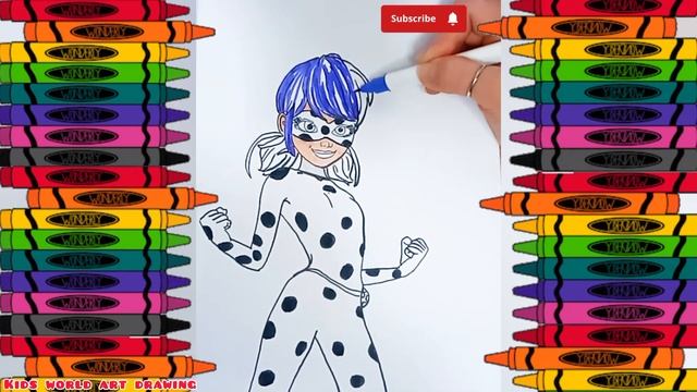 Miraculous Ladybug drawing and coloring art drawing