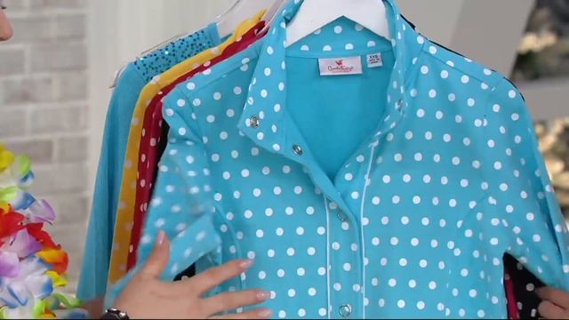 Quacker Factory Polka Dot Long Sleeve Jacket on QVC