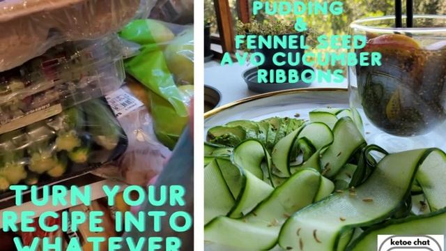 Rooibos Infused Apple Chia Pudding & Fennel Seed Avo cucumber Ribbons  https://ketoe.be