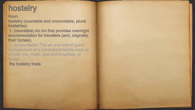 What does hostelry mean?