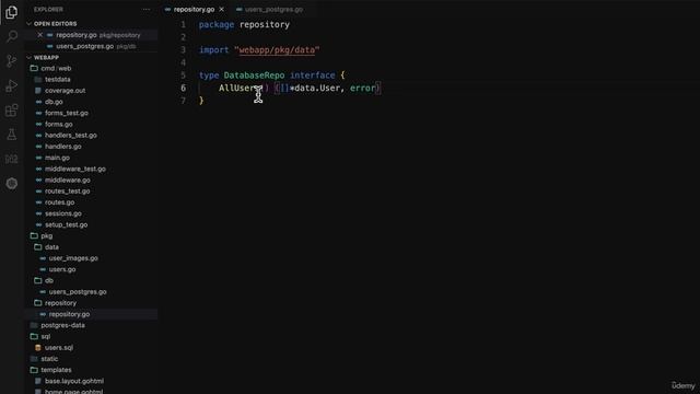 002 Defining an interface type for our repository