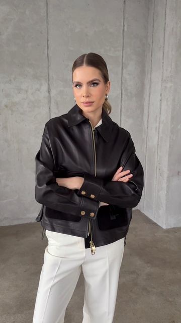Кожаная куртка женская от Paffos.ru