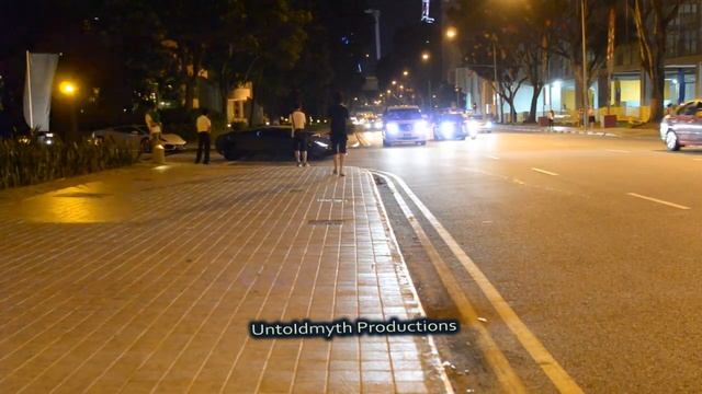 [HD] 70 Lamborghinis blast off from Mandarin Oriental Hotel, Singapore