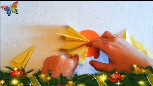 Как сделать аппликацию из цветной бумаги  #DIYpapercraft