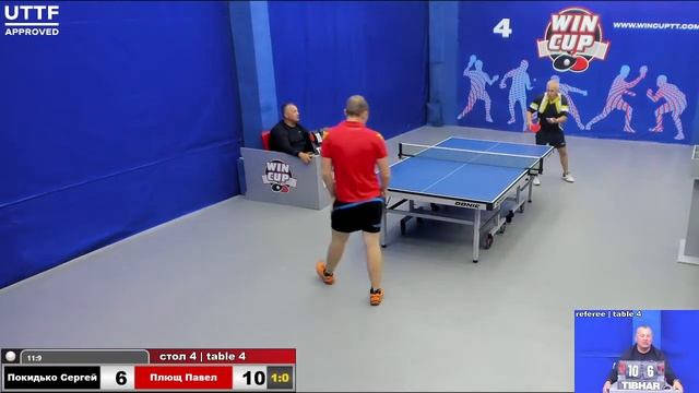 16:00 Покидько Сергей 3-1 Плющ Павел  стол 4 ЮГ-3  09.09.21